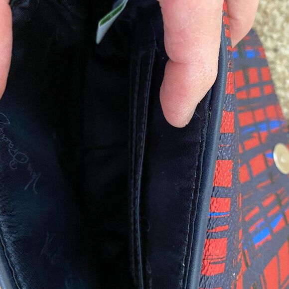 Vera Bradley Small Crossbody Boho Art Plaid Vinal Bag - Picture 4 of 5